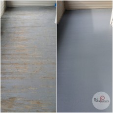 old porch floor before and after in Lakewood Ohio, Interior Painting, Exterior House Painters in Lakewood