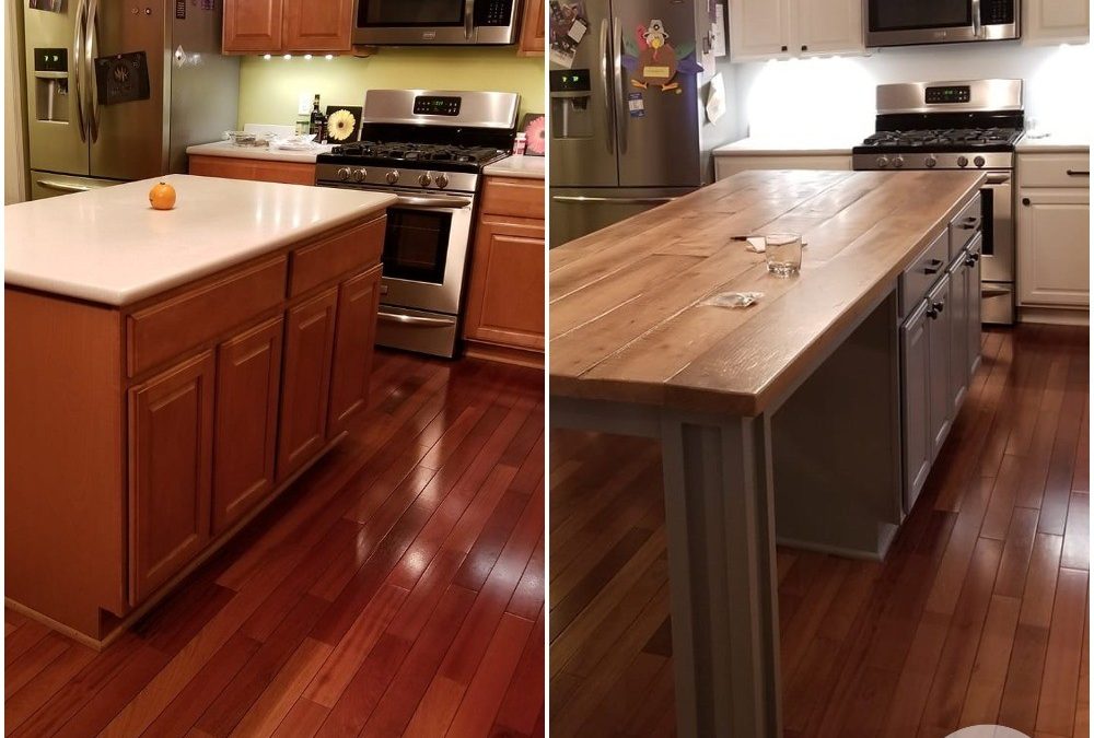 Kitchen Cabinet Paint L, How To Refinish A Kitchen Island Top