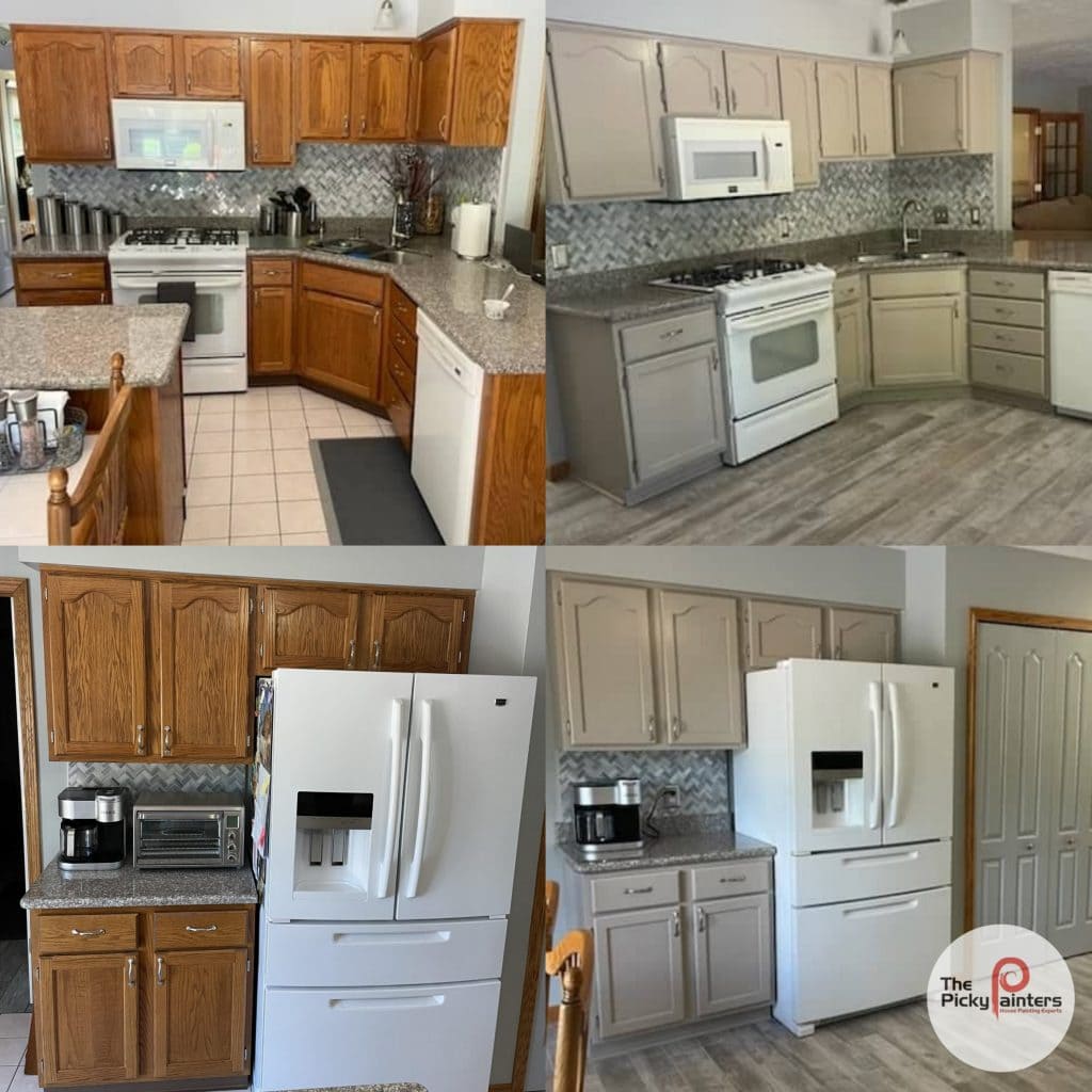 Kitchen painting and cabinet refinishing in Strongsville, Ohio